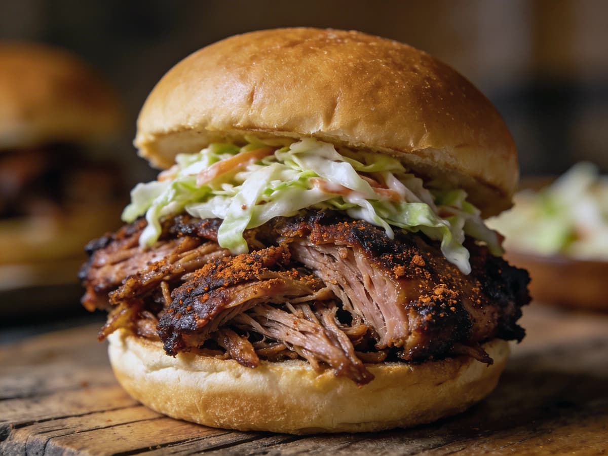 BBQ Pulled Pork with pork, vinegar and sugar — USA recipe