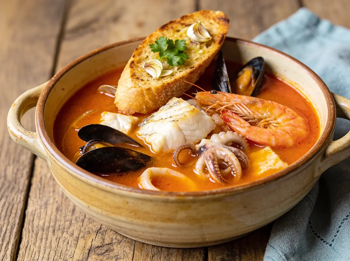 Bouillabaisse with bell pepper, carrot and celery — France recipe