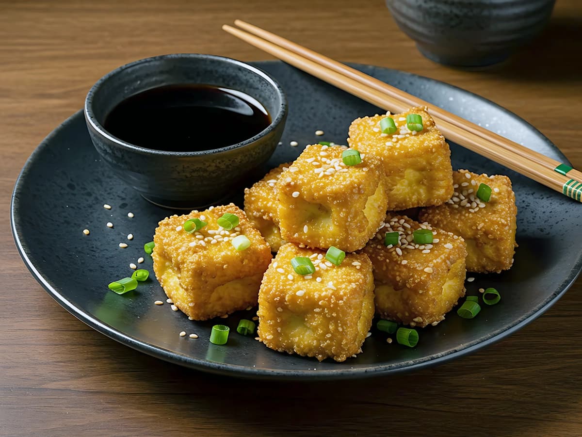 Crispy Fried Tofu with tofu, soy sauce and cornstarch — Japan recipe