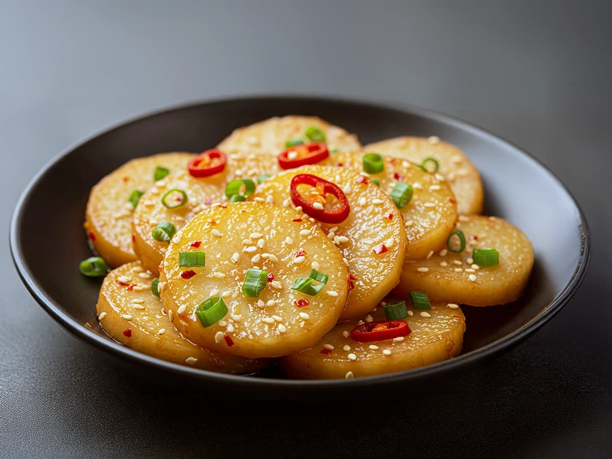 Korean Marinated Daikon with daikon, soy sauce and rice vinegar — Korea recipe