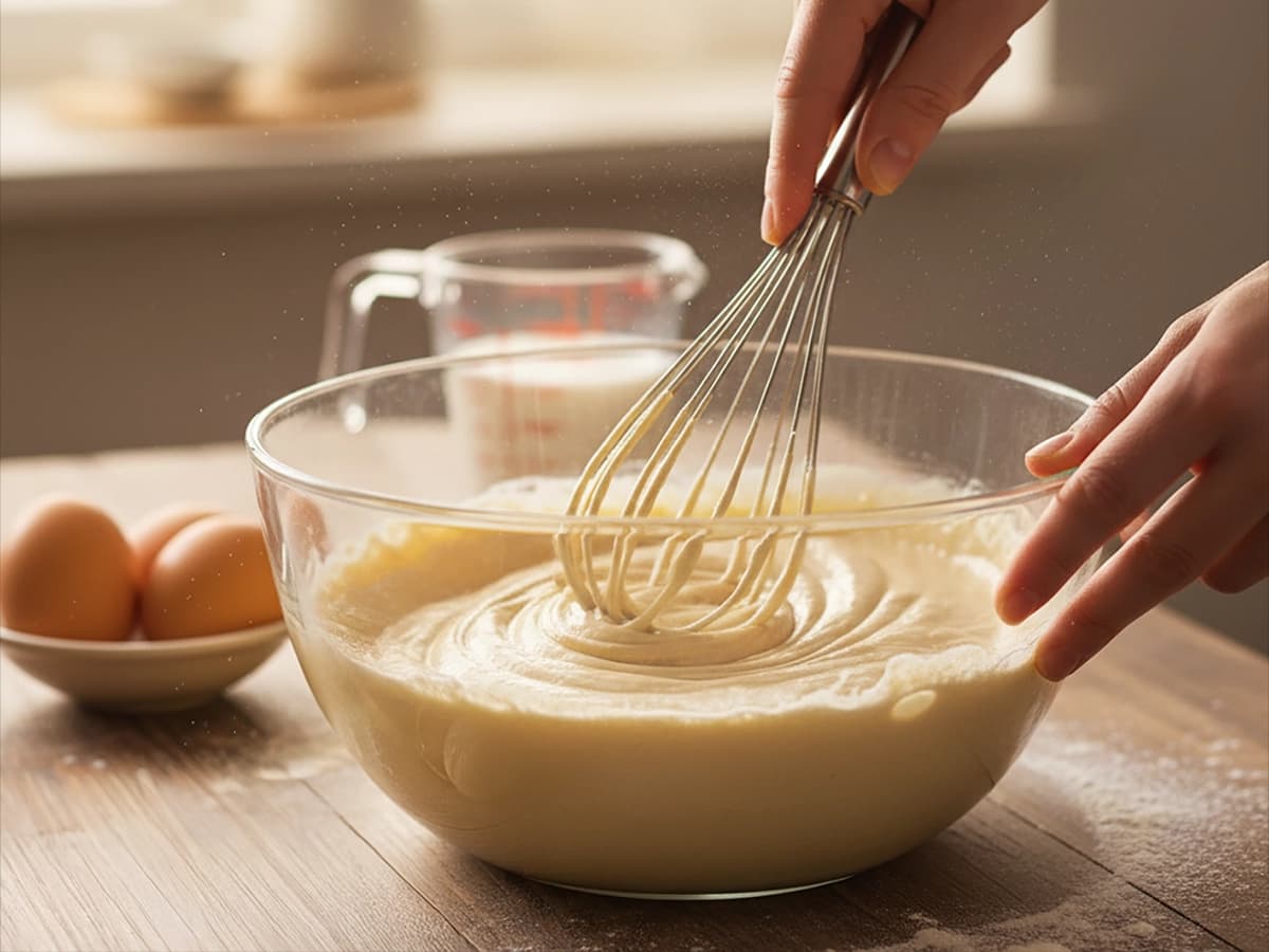 Oladyi (Russian Fluffy Yeast Pancakes) step 1