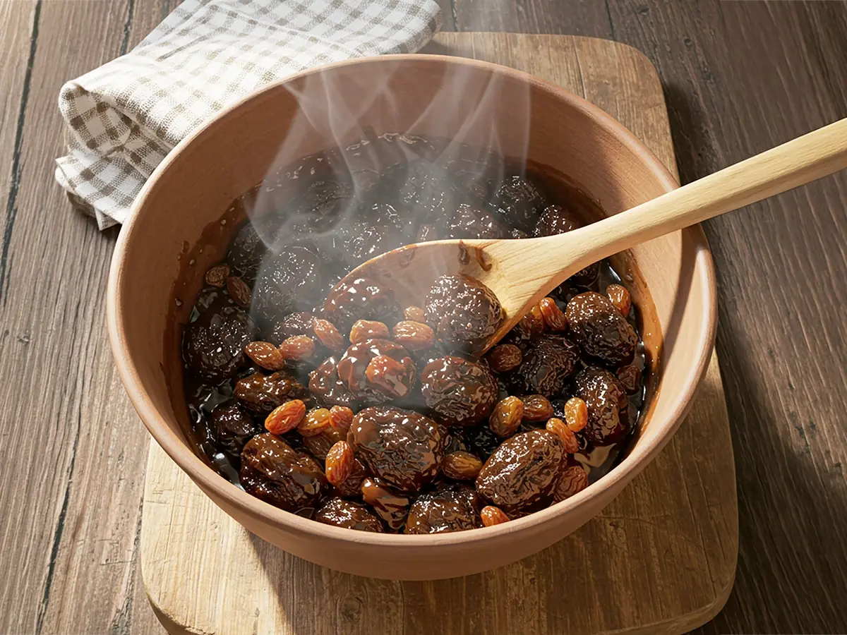 Prune and Raisin Lattice Pie step 1